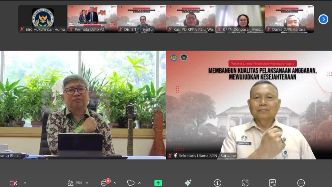 Tingkatkan Kualitas Anggaran, BGN Sijunjung dan Kemenkeu Selenggarakan Webinar Literasi Keuangan