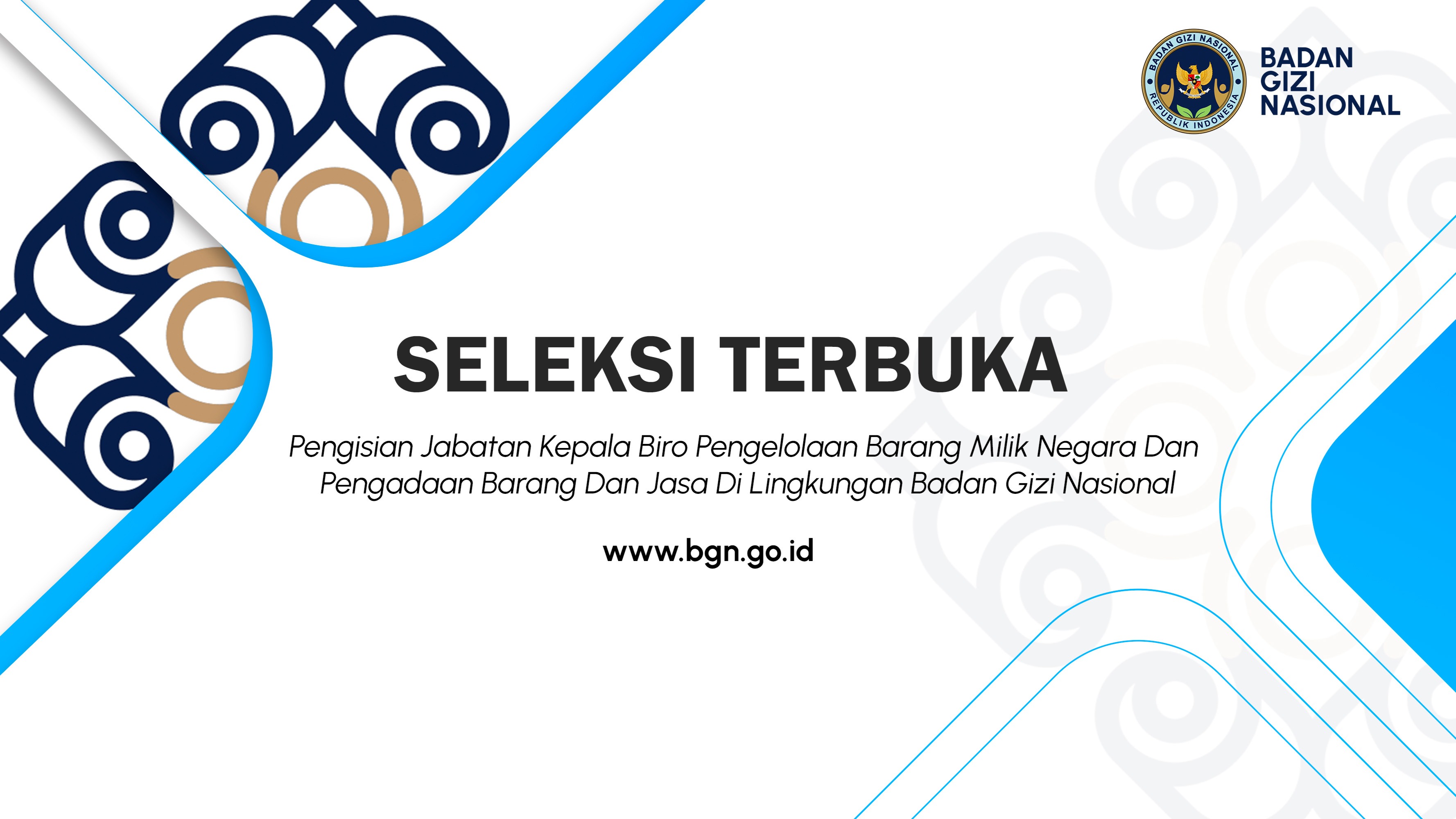 Seleksi Terbuka Pengisian Jabatan Kepala Biro Pengelolaan Barang Milik Negara Dan Pengadaan Barang Dan Jasa Di Lingkungan Badan Gizi Nasional Sijunjung